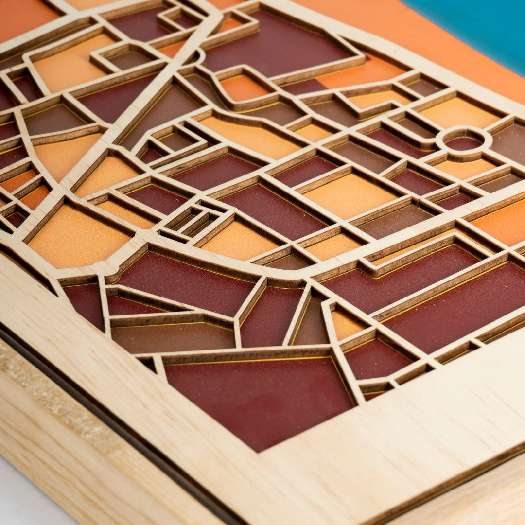 Wooden Wall Art - Western EU Cities