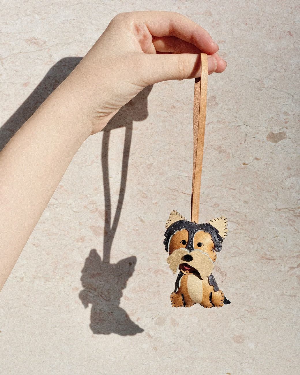 Cute Siberian Husky Sunflower Genuine Leather buying Bag Charm