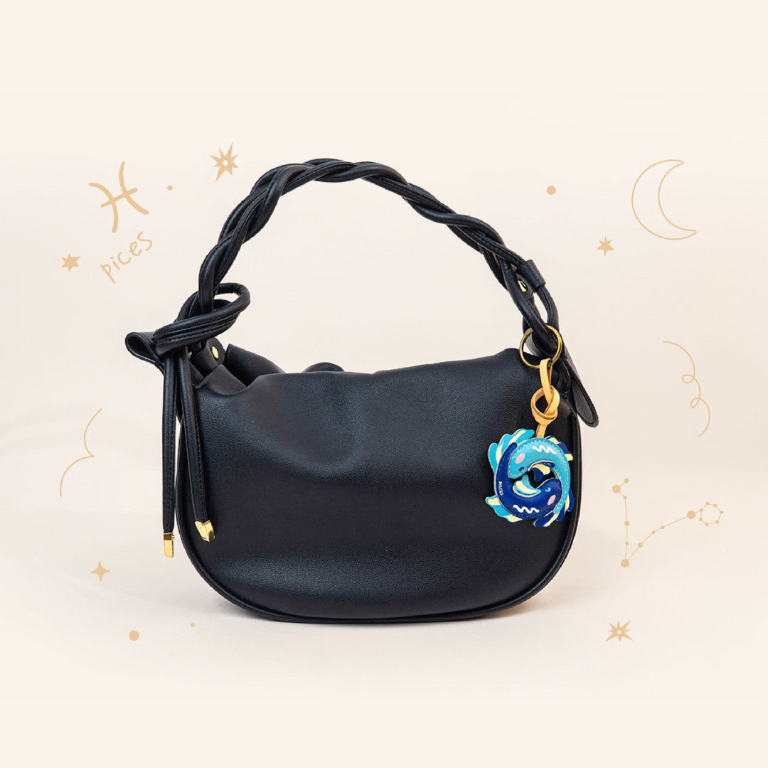 Leather Bag Charm - Zodiac Signs Collection