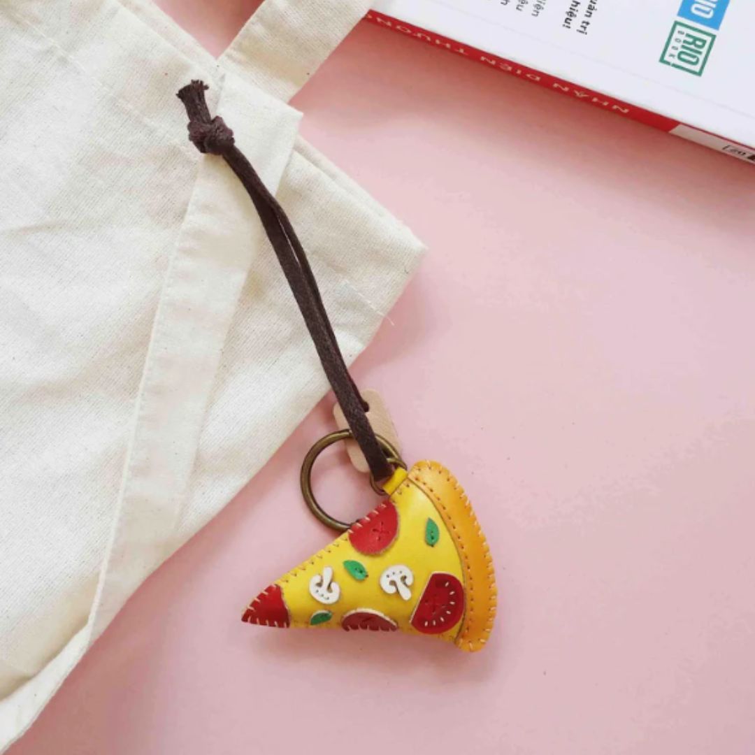 Leather Bag Charm - Food Collection