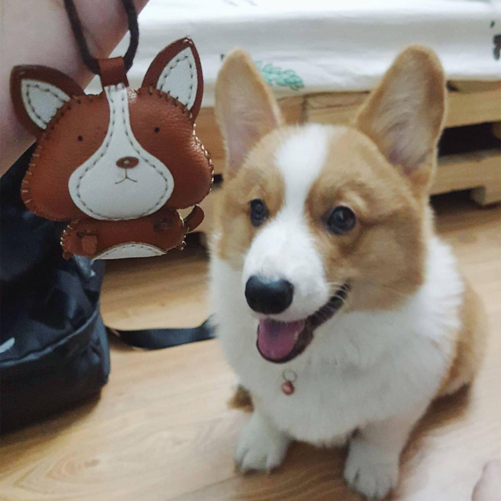 Corgi Leather Bag Charms