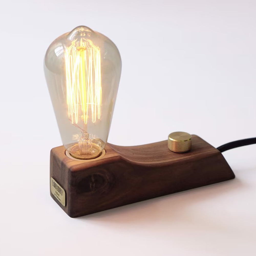 Small Wood Table Lamp