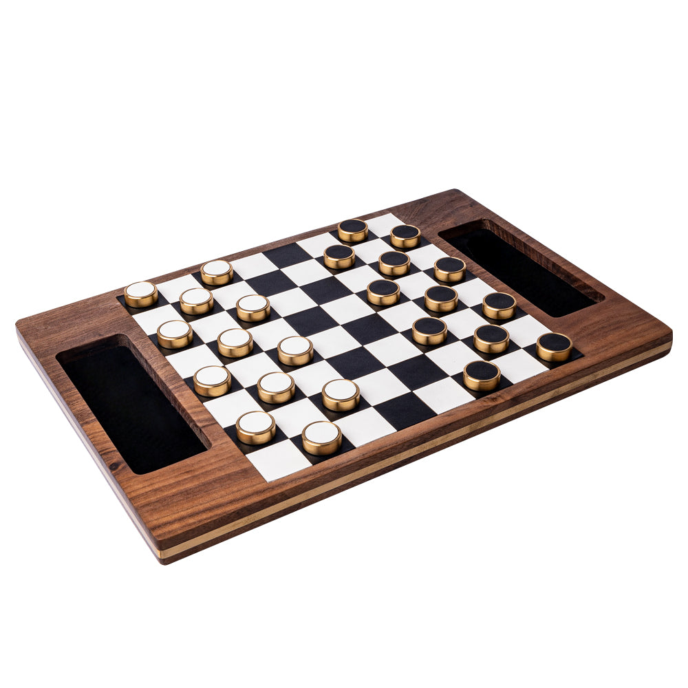 Deluxe Magnetic Wooden Checker