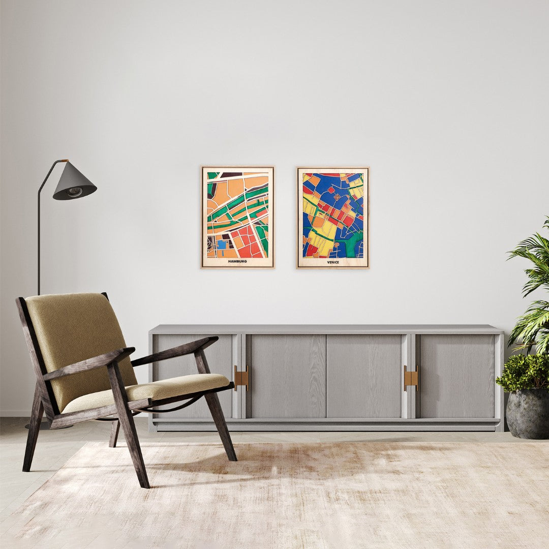 Wooden Wall Art - Southern EU Cities