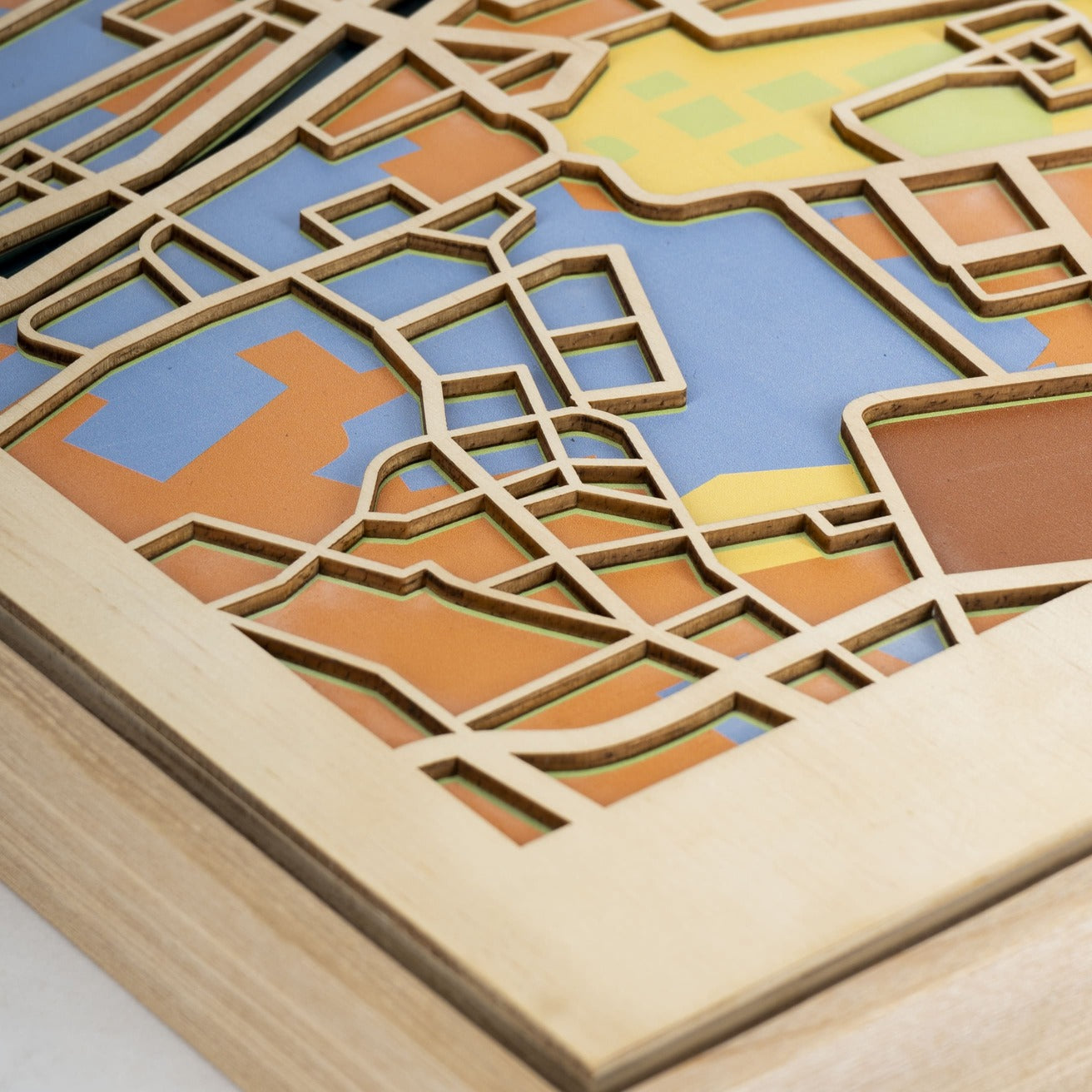 Wooden Wall Art - Dublin City Map