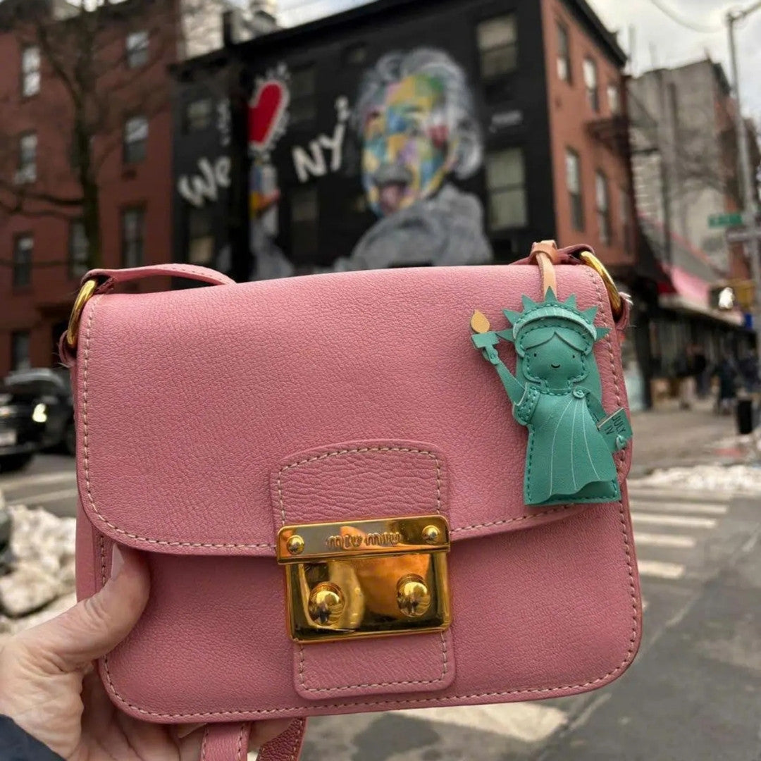 Lady of Liberty Leather Bag Charm