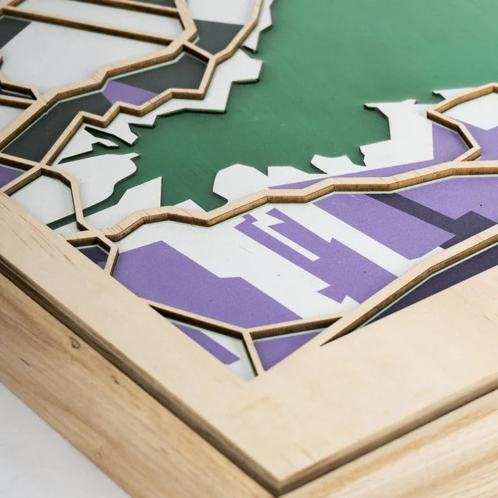 Wooden City Maps of American Cities