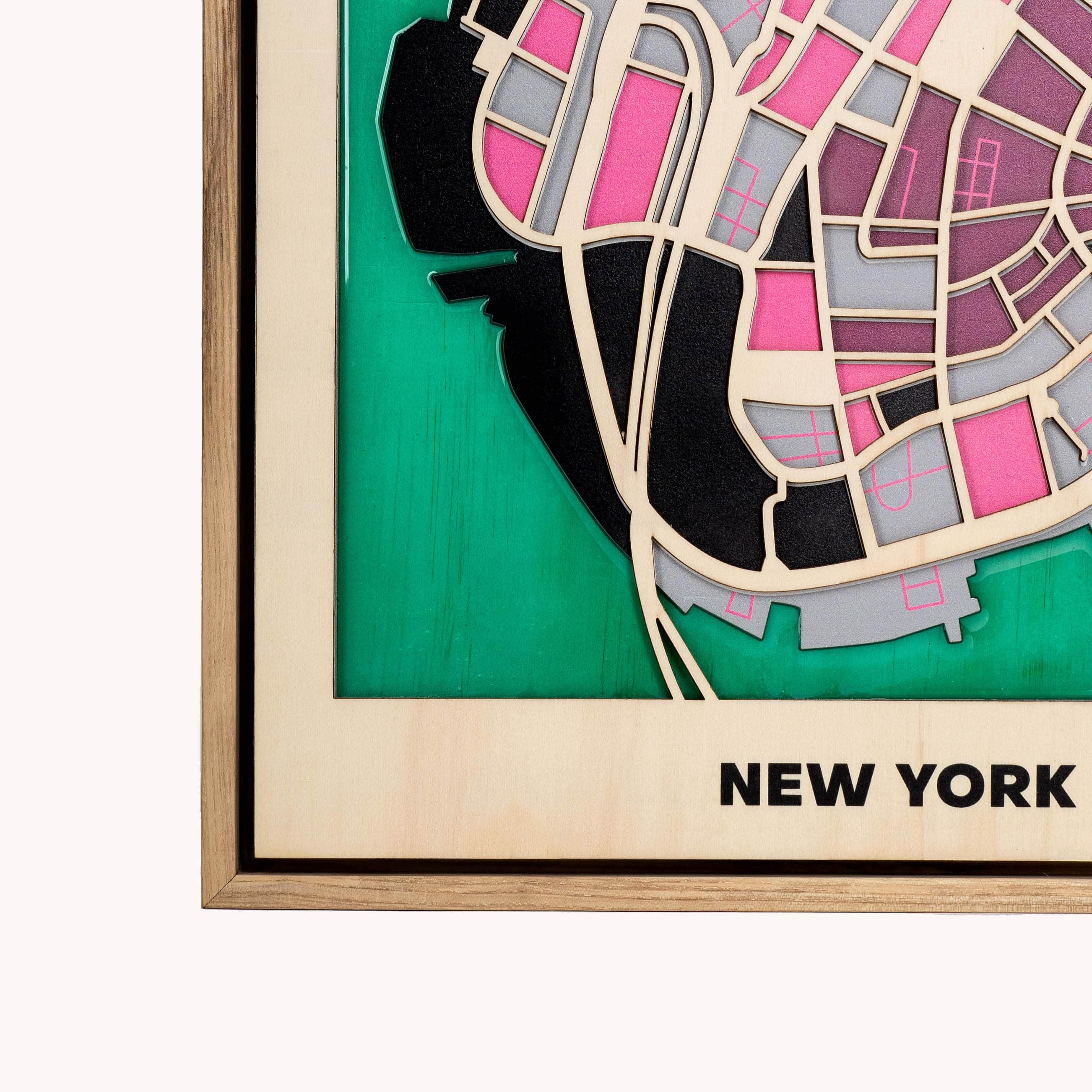 Wooden Wall Art - New York City Map