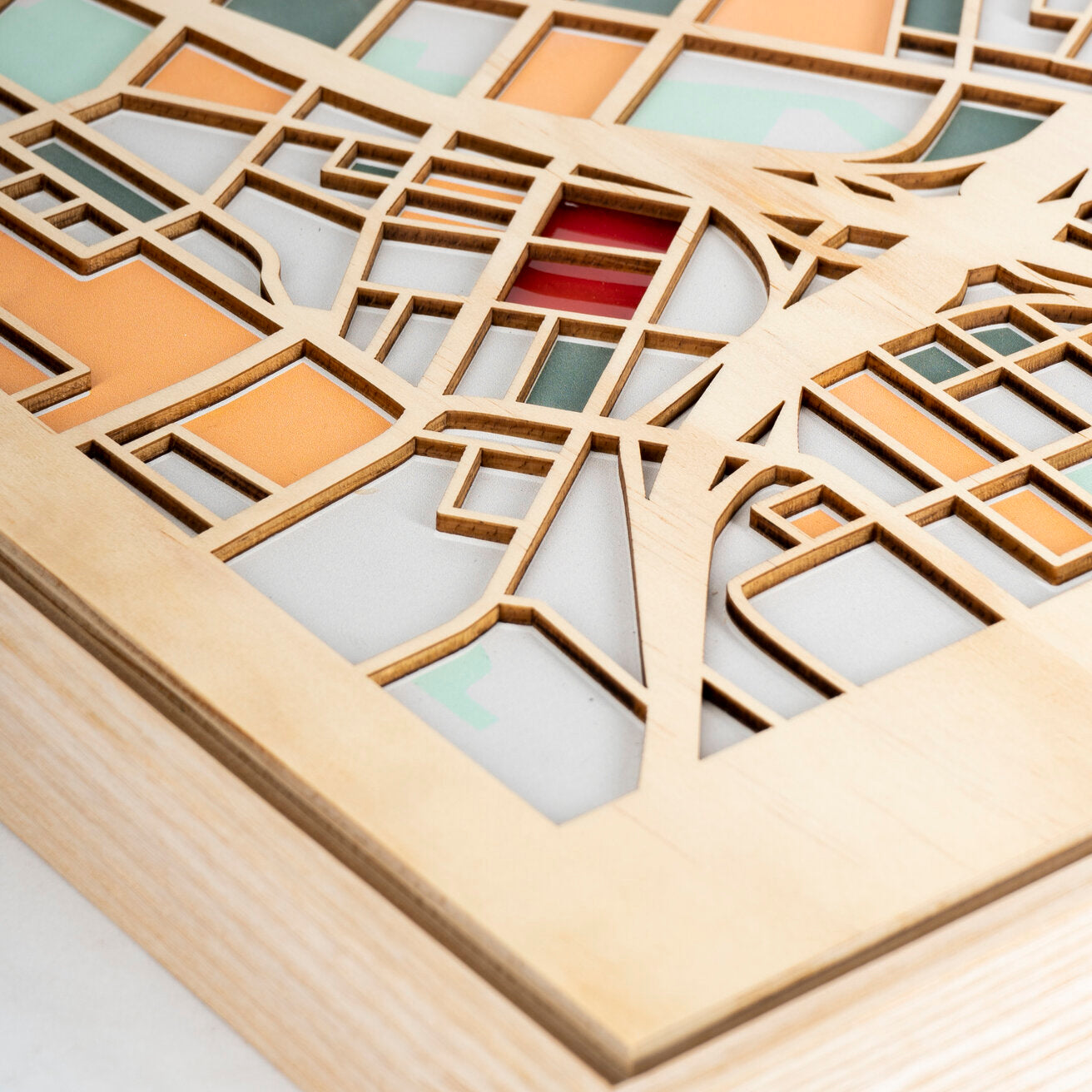 Wooden Wall Art - San Jose City Map