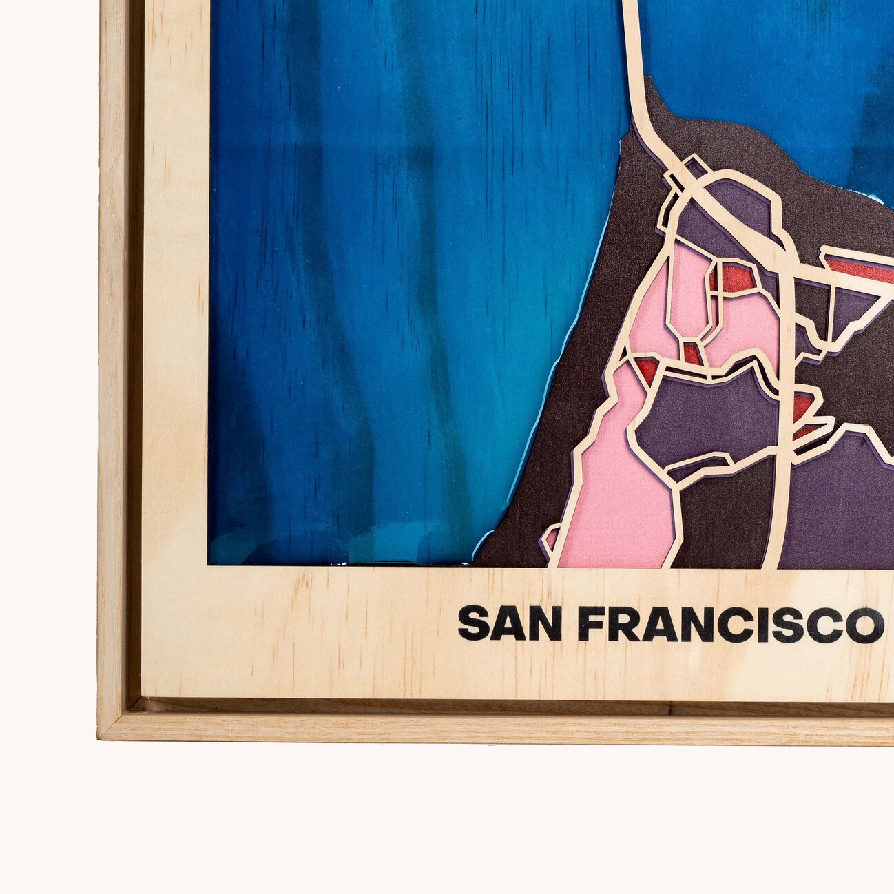 Wooden Wall Art - San Francsico City Map